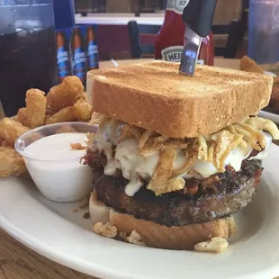 &quot;The southern bad-ass&quot; burger. It&apos;s gigantic.