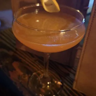 Naked and Famous - a smoky Chartreuse drink.