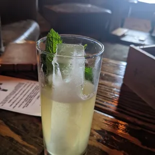 Lychee green tea gin cocktail