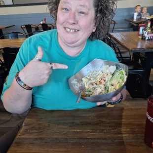 The outlaw grilled chicken salad was good.