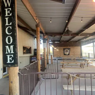 Outdoor dining area, probably great for a unit function or family get together