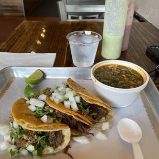 Birria Barbacoa (birria) Tacos Combo