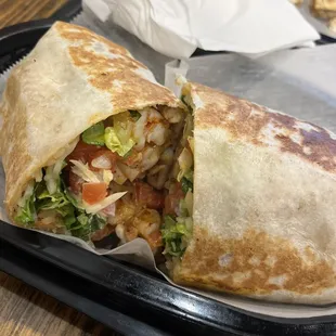 Shrimp burrito