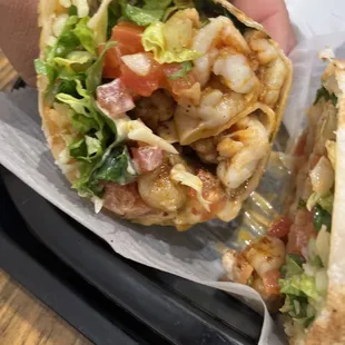 Shrimp burrito