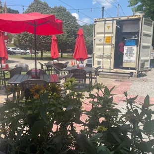 Kitchen and patio area