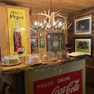 a display of coca cola memorabilia