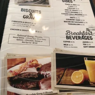 Breakfast menu
