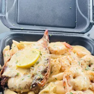 Lobster and shrimp pasta 12/23