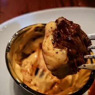 Beef Tips in spicy sriracha sauce and mayo... OMG