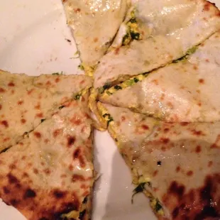 Spinach naan