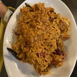 Chicken tikka madras biryani