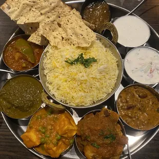 Vegetarian thali. Really excellent and highly recommend!