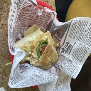 Tortilla Wrap with grilled chicken