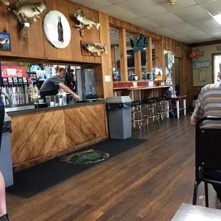 Inside soft drink area and some seating area