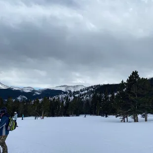 skiers on a ski slope