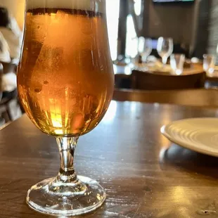 a glass of beer