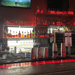 Whiskey and liquor selection