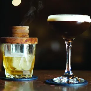 Bacon Hazelnut Old Fashioned and Owl Espresso Martini