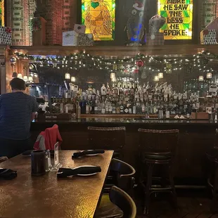 people sitting at the bar