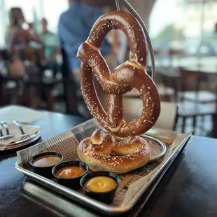 Bavarian pretzel and sourdough pretzel