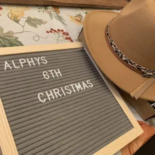 When you visit the owl box and buy the whole place. New hat, letter board, charcuterie board
