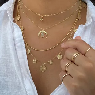 Perfect Layering Pieces by Bonnie Boardman.  Visit our brick and mortar 7 days a week in downtown Tracy, Ca.