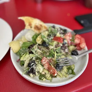 a plate of food on a table