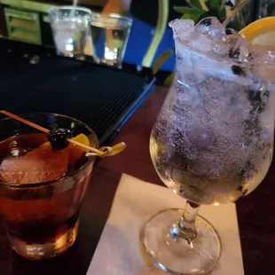 Old fashioned, and hootie hoo G&amp;T