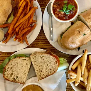 Sandwiches: BLT, Mushroom, Chicken.