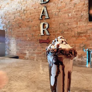 The brown cow milkshake