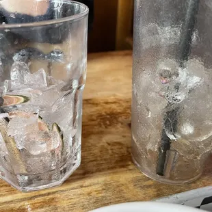 Would have really really liked another round of drinks.   (This is what our cups looked like when our food arrived)