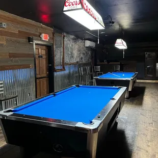 Nice pool tables in basement