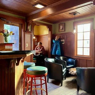 Seating in the bar area