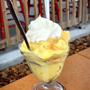an ice cream sundae with whipped cream
