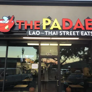 the front of the restaurant