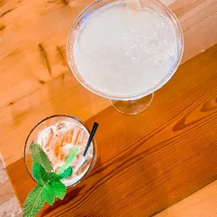 Peach basil martini from the summer cocktails menu