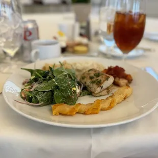 My lunch from buffet line.