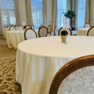 Nicely laid out tables