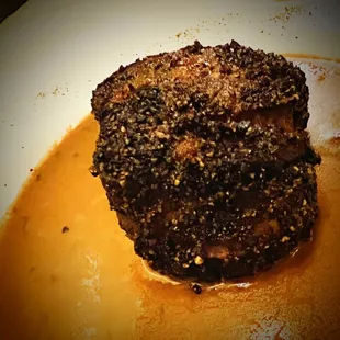 Black pepper crusted Steak Au Poivre