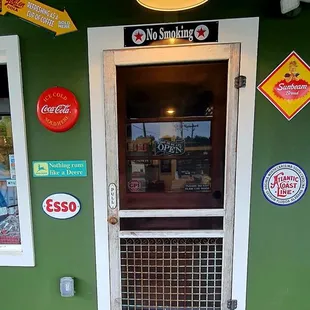 the entrance to the store