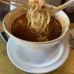 Tom Yum noodle soup