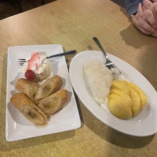 Fried Banana with Ice Cream