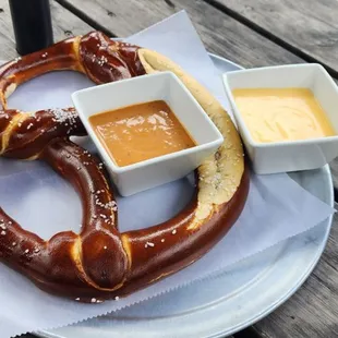 Large pretzel. Great starter.