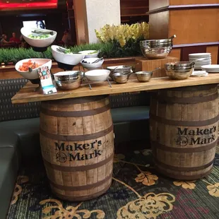 a variety of food items on display