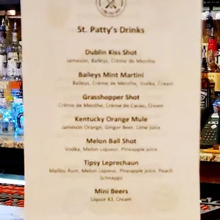St. Patty's Drinks