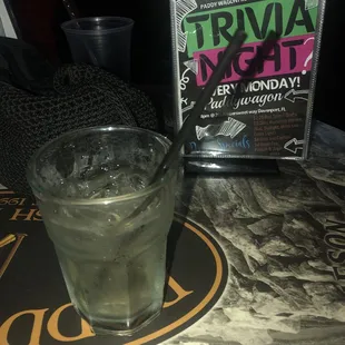 Trivia nights on Monday's at 8.