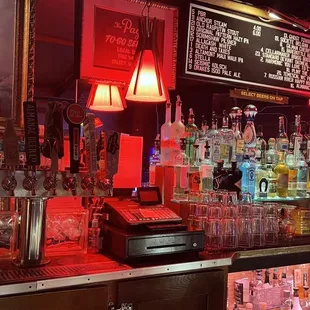 a bar with a lot of liquor