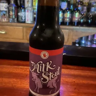 a bottle of milk stout