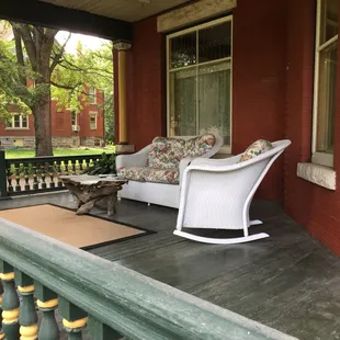 The porch at the Painted Lady invites you to relax, slow down!