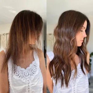 Color and one row of extensions by Nicole